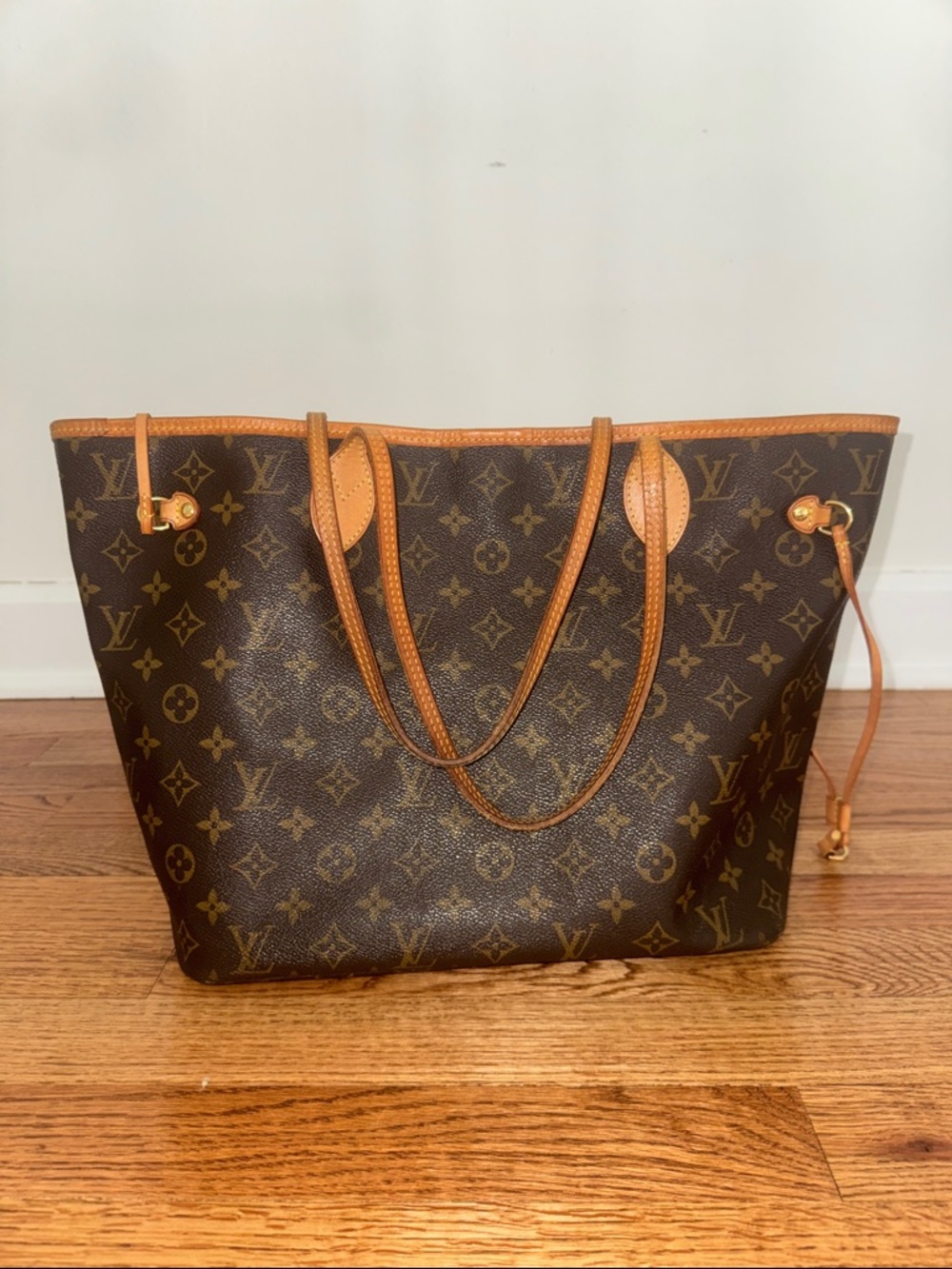 AUTHENTIC Louis Vuitton Neverful Tote in Brown and Tan